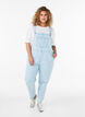 Gestreifte Jeans-Latzhosen, Blau, Model image number 0