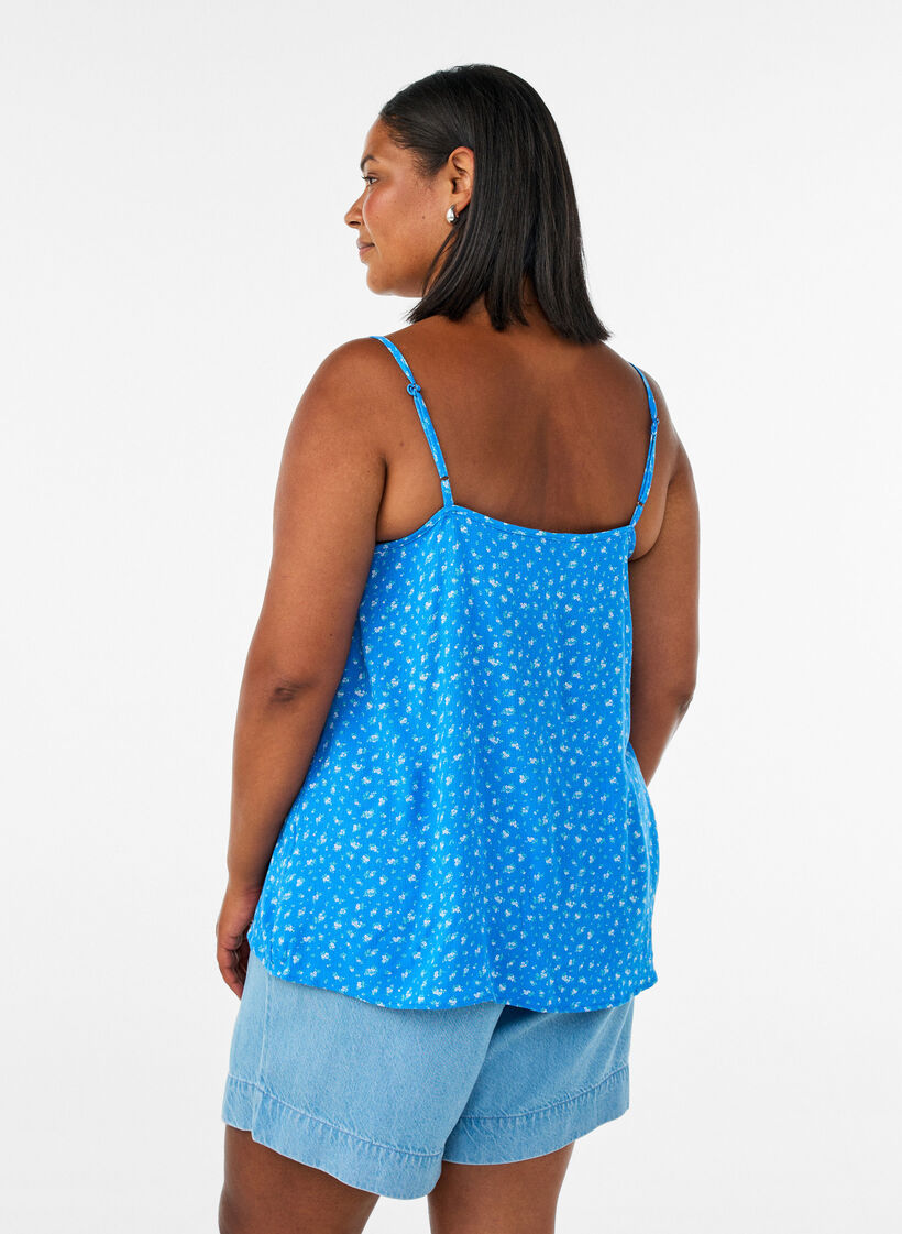 Tr&auml;gertop aus Viskose, Blau, Model image number 2