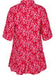 Knielanges Kleid mit geblümtem Print und 3/4-Ärmeln, Rot, Packshot image number 1