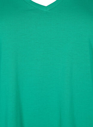 Kurzärmeliges T-Shirt mit V-Ausschnitt, Simply Green, Packshot image number 2