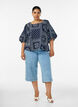 Bluse aus Viskose mit Paisleymuster und Ballon&auml;rmeln, Blau, Model image number 1