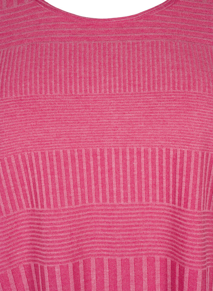 Bluse mit 3/4-Ärmeln und Streifenmuster, Malaga Mel., Packshot image number 2