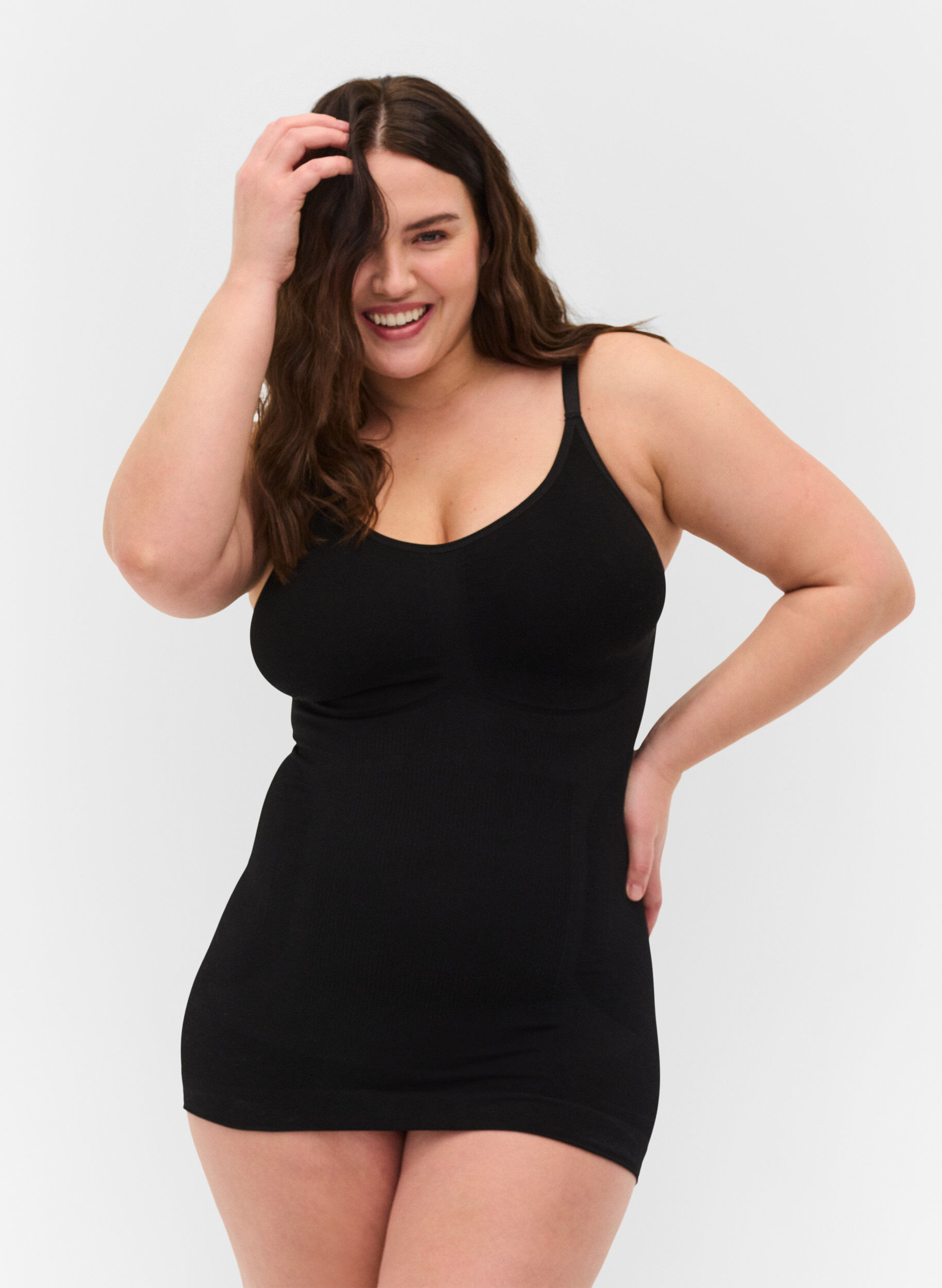 Shapewear-Tr&auml;gertop, Schwarz, Model