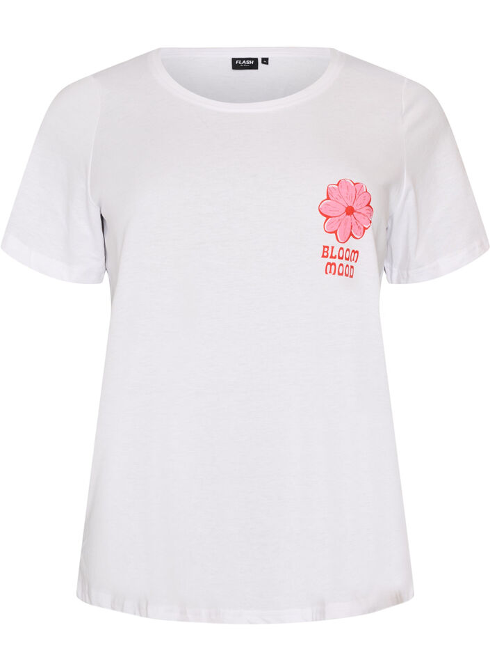 T-Shirt mit Print, Wei&szlig;, Packshot image number 0
