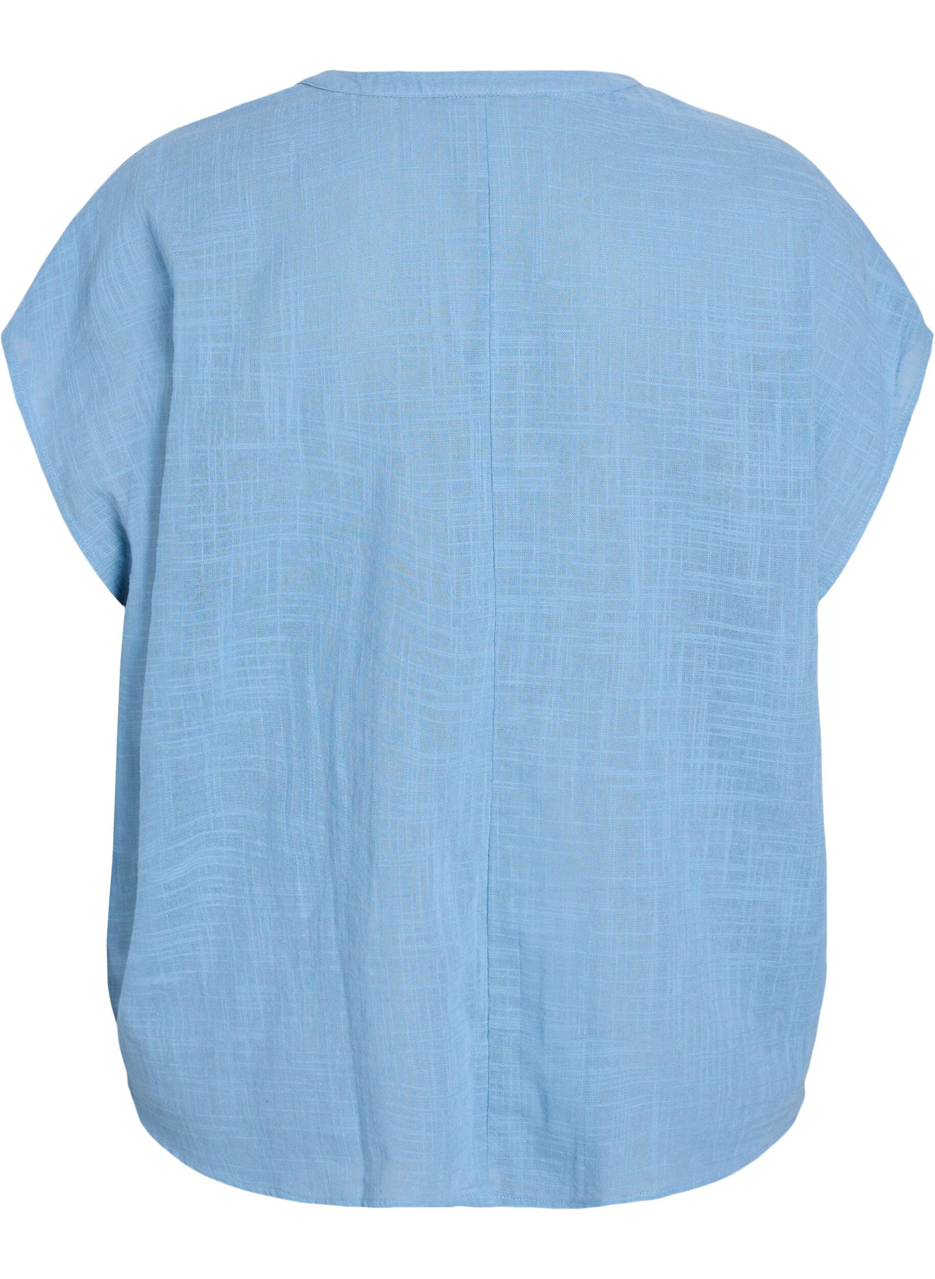 ZizziFLASH - Lockere Bluse mit angeschnittenen &Auml;rmeln, Blau, Packshot image number 1