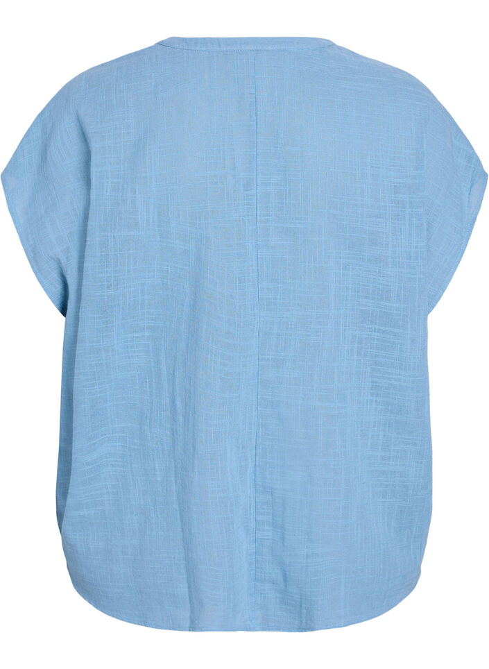 FLASH - Lockere Bluse mit angeschnittenen Ärmeln, Blau, Packshot image number 1