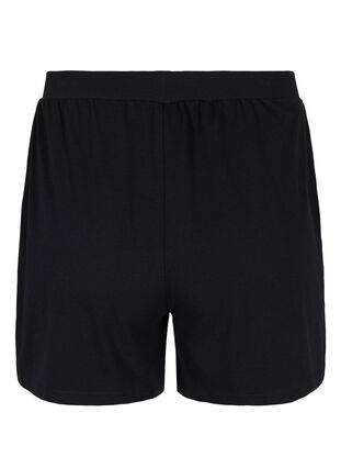 Lockere Shorts aus Baumwollmischung, Black, Packshot image number 1