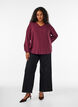 Bluse aus Viskose mit V-Ausschnitt und abgerundetem Saum, Rot, Model image number 1