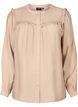 Hemdbluse mit Rüschen und Falten, Stucco, Packshot image number 0