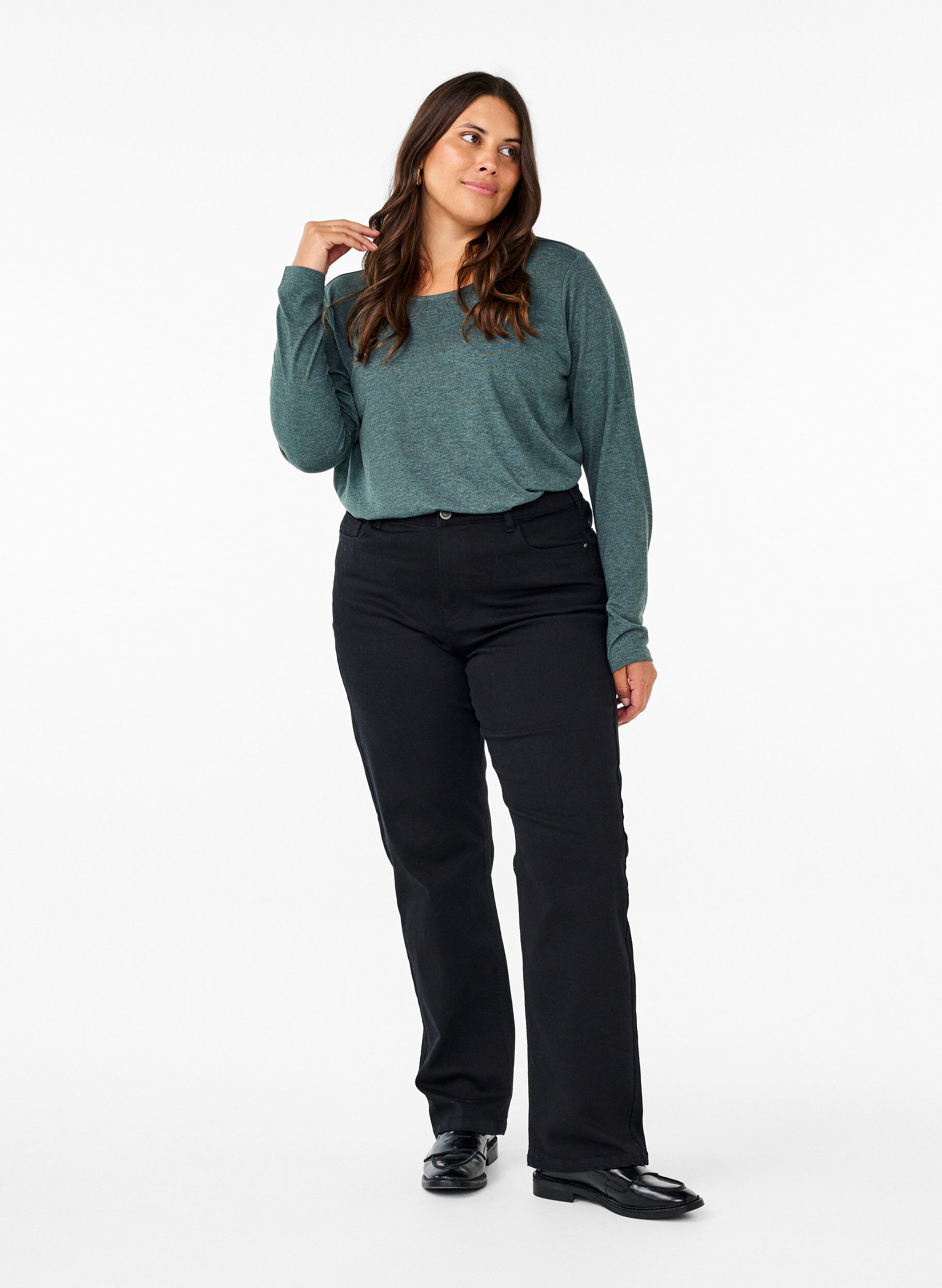 ZizziLang&auml;rmliges T-Shirt mit Rundhalsausschnitt, Scarab Mel., Model image number 2