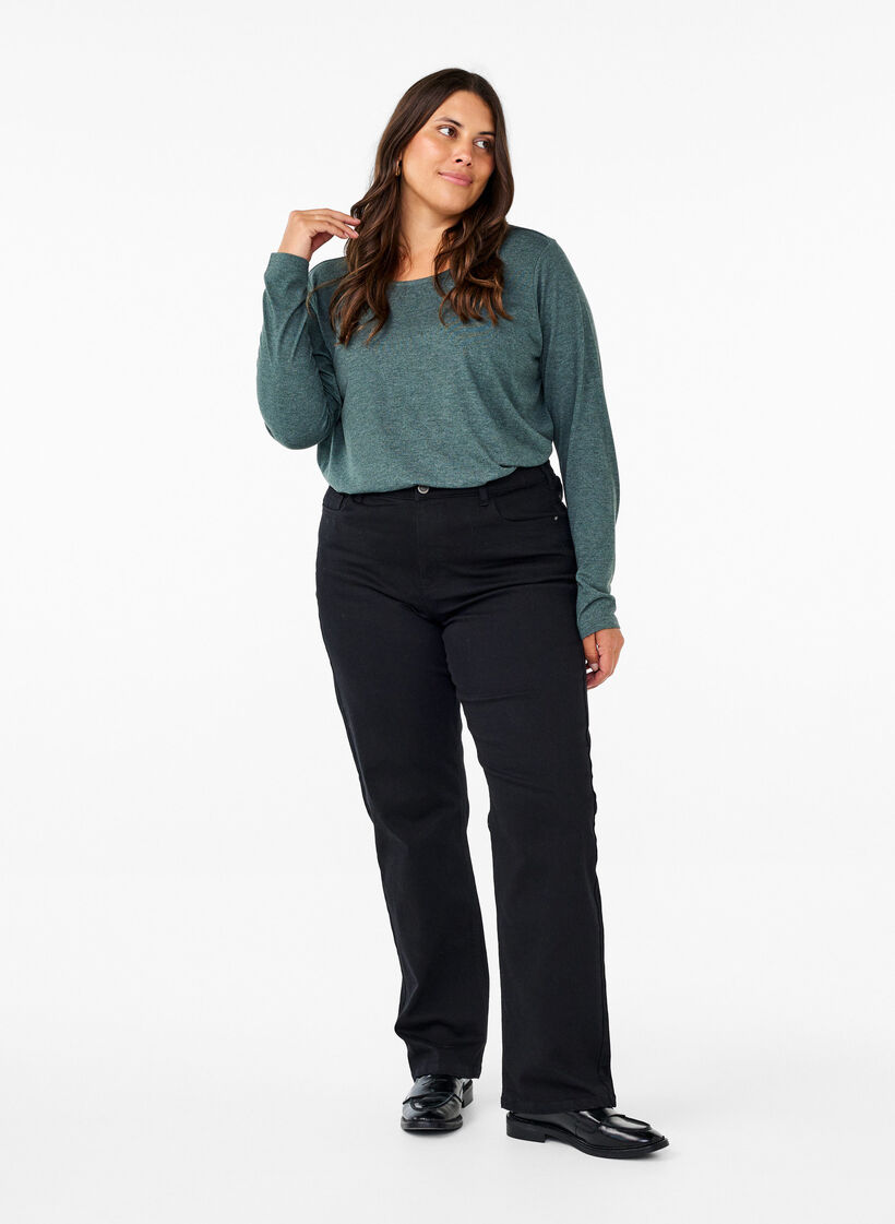 Langärmliges T-Shirt mit Rundhalsausschnitt, Scarab Mel., Model image number 2