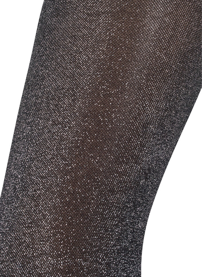 Glitzer Strumpfhose in 50 DEN, Schwarz, Packshot image number 1