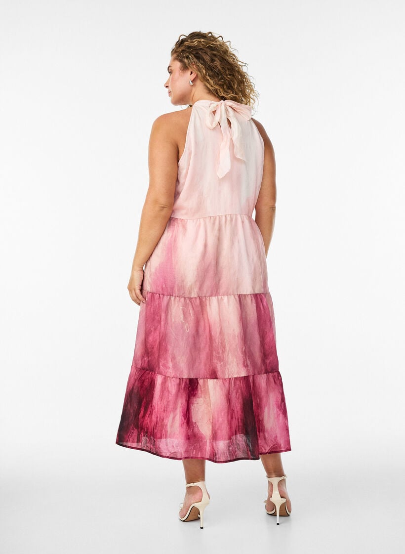 Midi-Neckholderkleid, Rot, Model image number 1