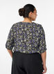 Bluse aus Viskose mit Print und Knopfverschluss, Schwarz, Model image number 2