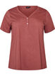 T-Shirt mit Knopfleiste, Braun, Packshot image number 0