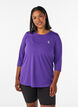 Trainingsshirt mit 3/4-&Auml;rmeln, Lila, Model image number 0