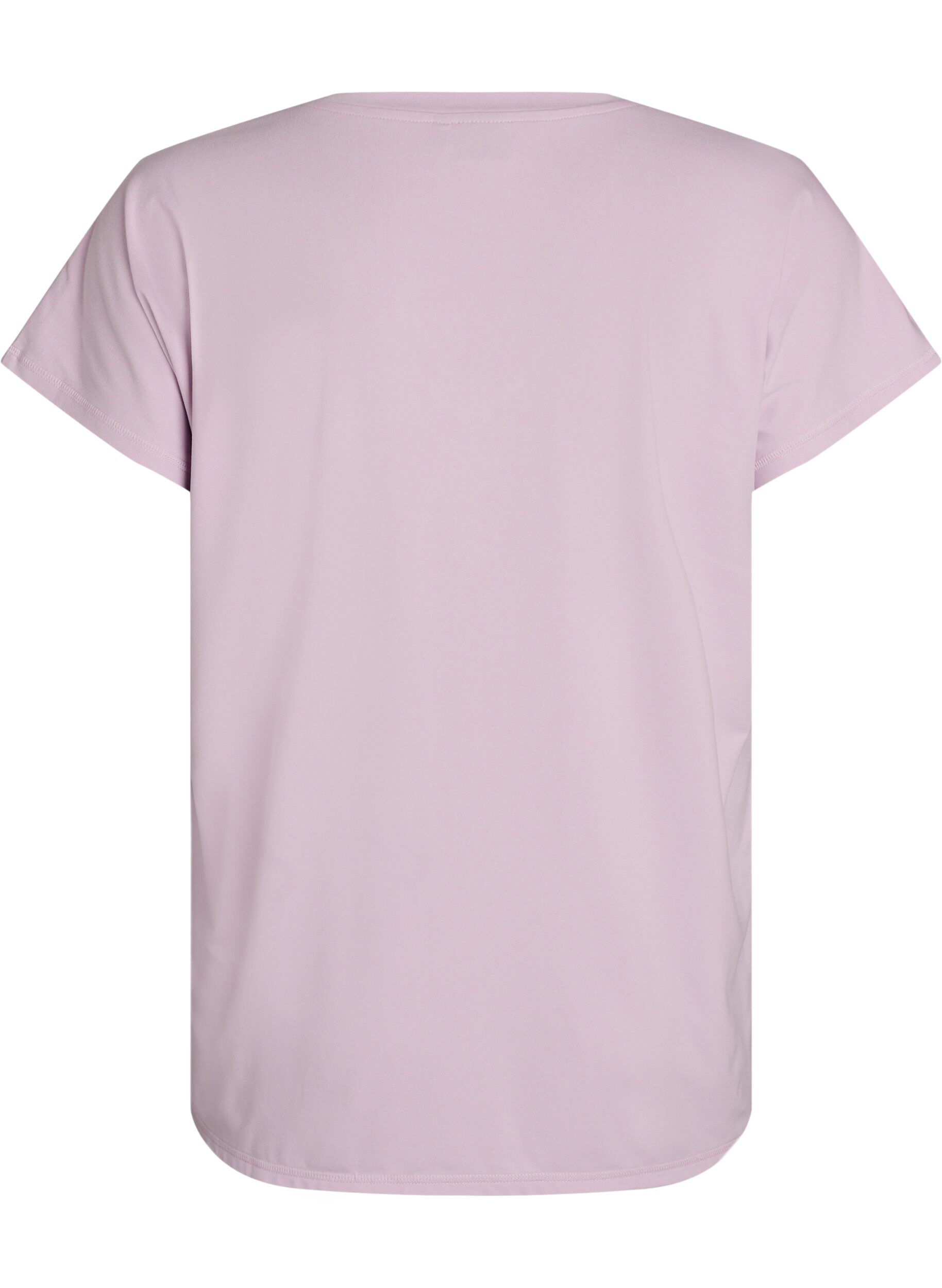 ZizziLockeres Trainings-T-Shirt mit V-Ausschnitt, lila, Packshot image number 1