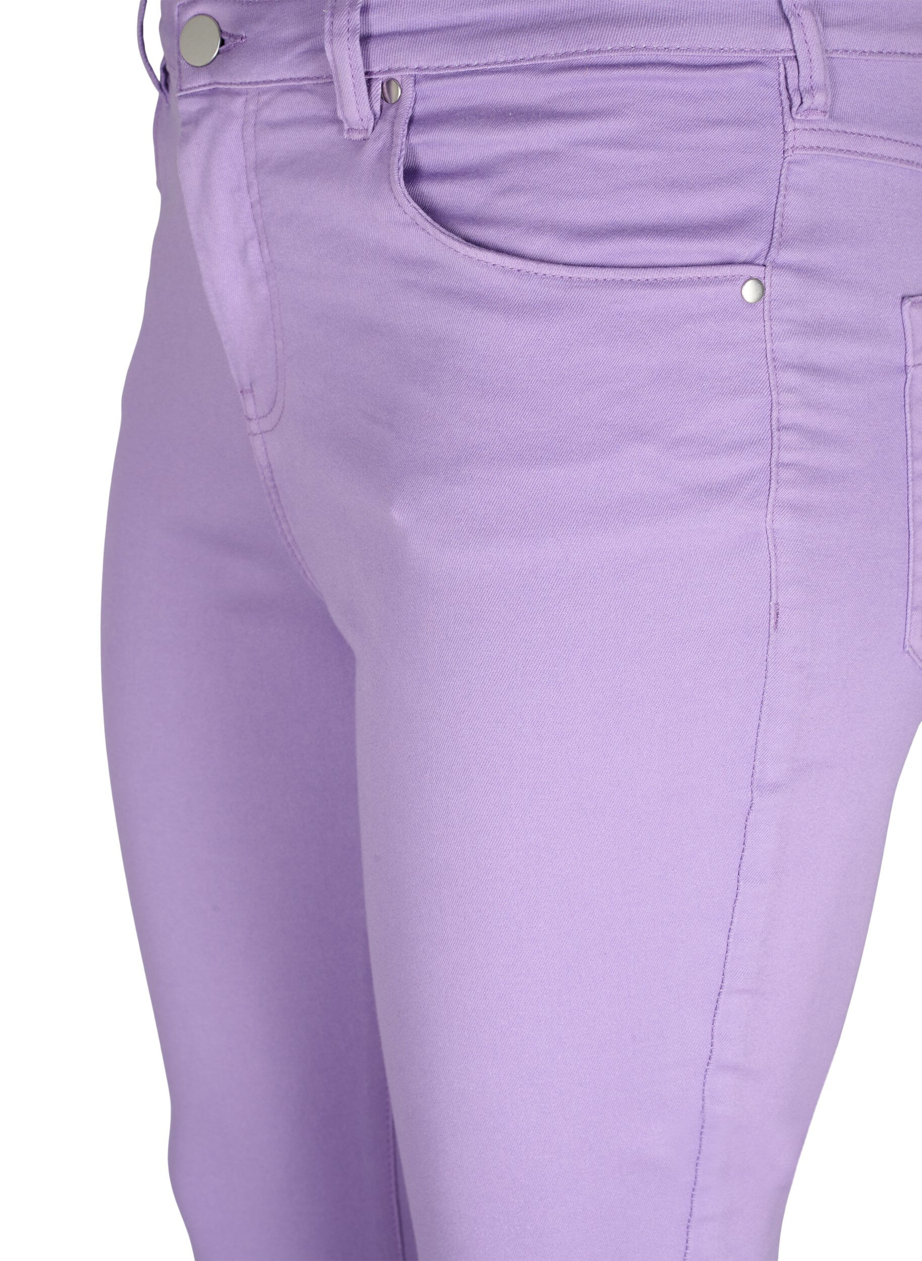 ZizziHochtaillierte Amy jeans in Super Slim Fit, Chalk Violet, Packshot image number 2