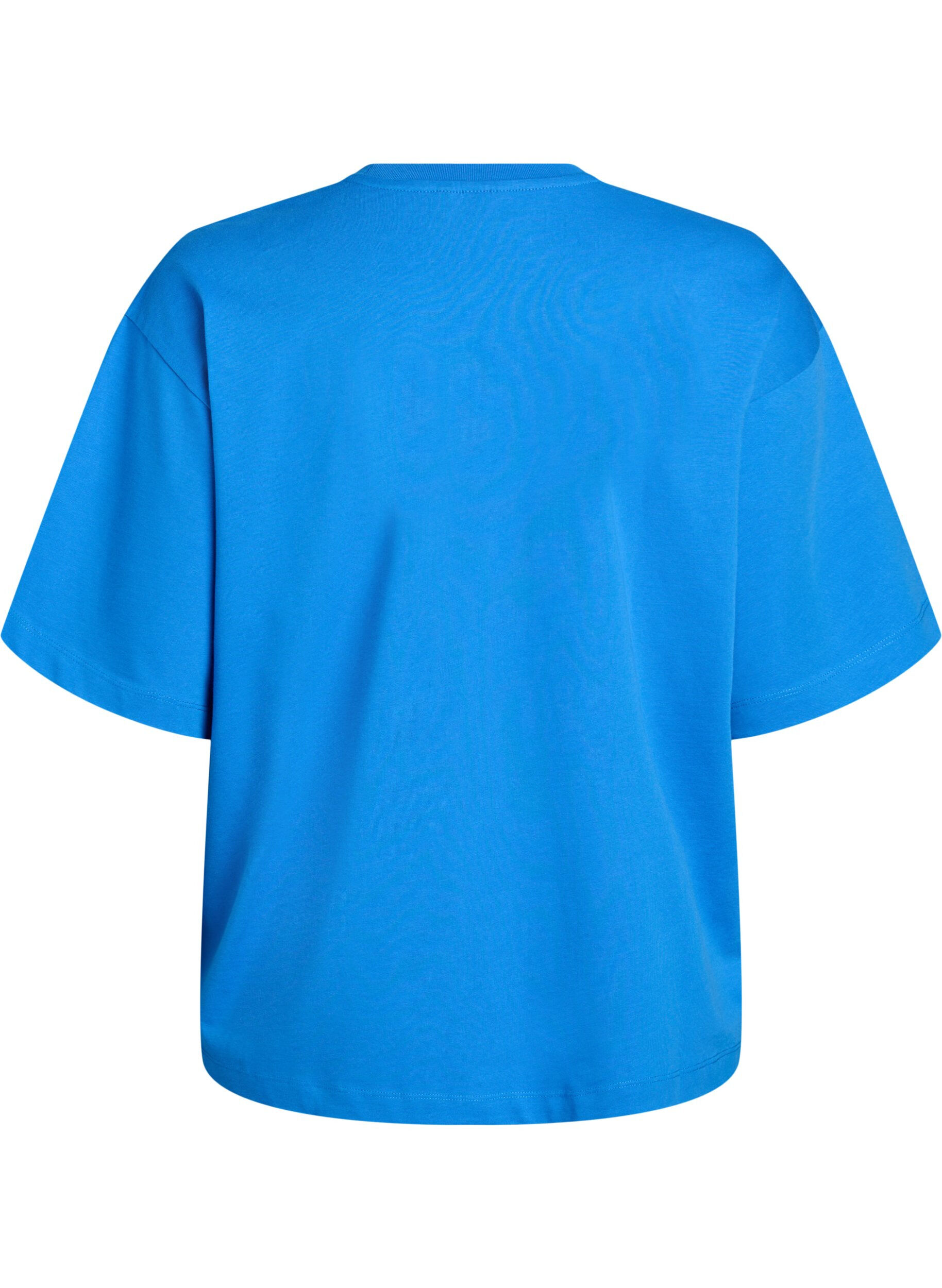 ZizziOversize-T-Shirt mit halben &Auml;rmeln, Blau, Packshot image number 1