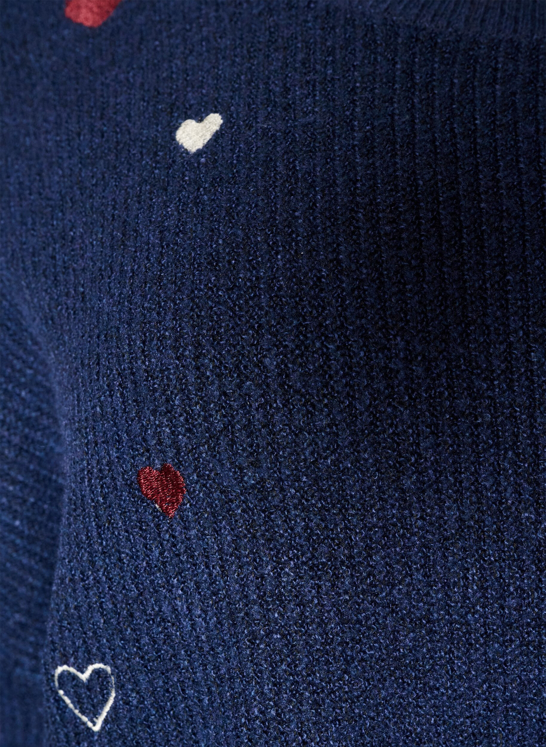 ZizziPullover mit Herzen und 3/4-&Auml;rmeln, Blau, Packshot image number 2