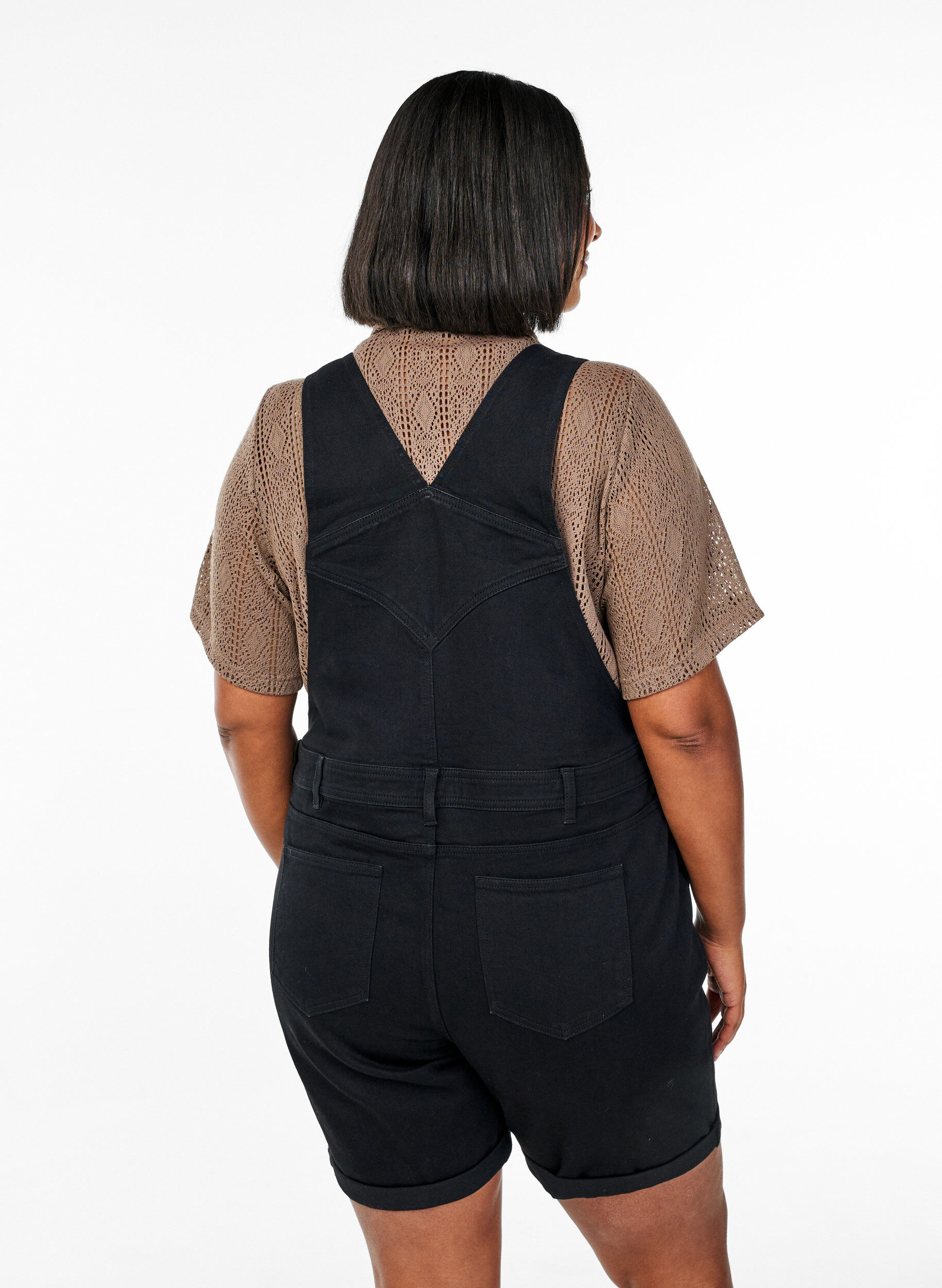 ZizziDenim Overalls Kurze Hosen, Schwarz, Model image number 2