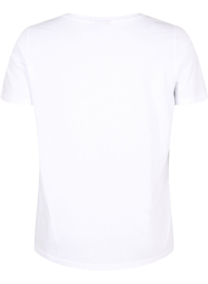T-Shirt aus Baumwolle mit aufgestickter Kirsche, B.White CherryEMB., Packshot image number 1