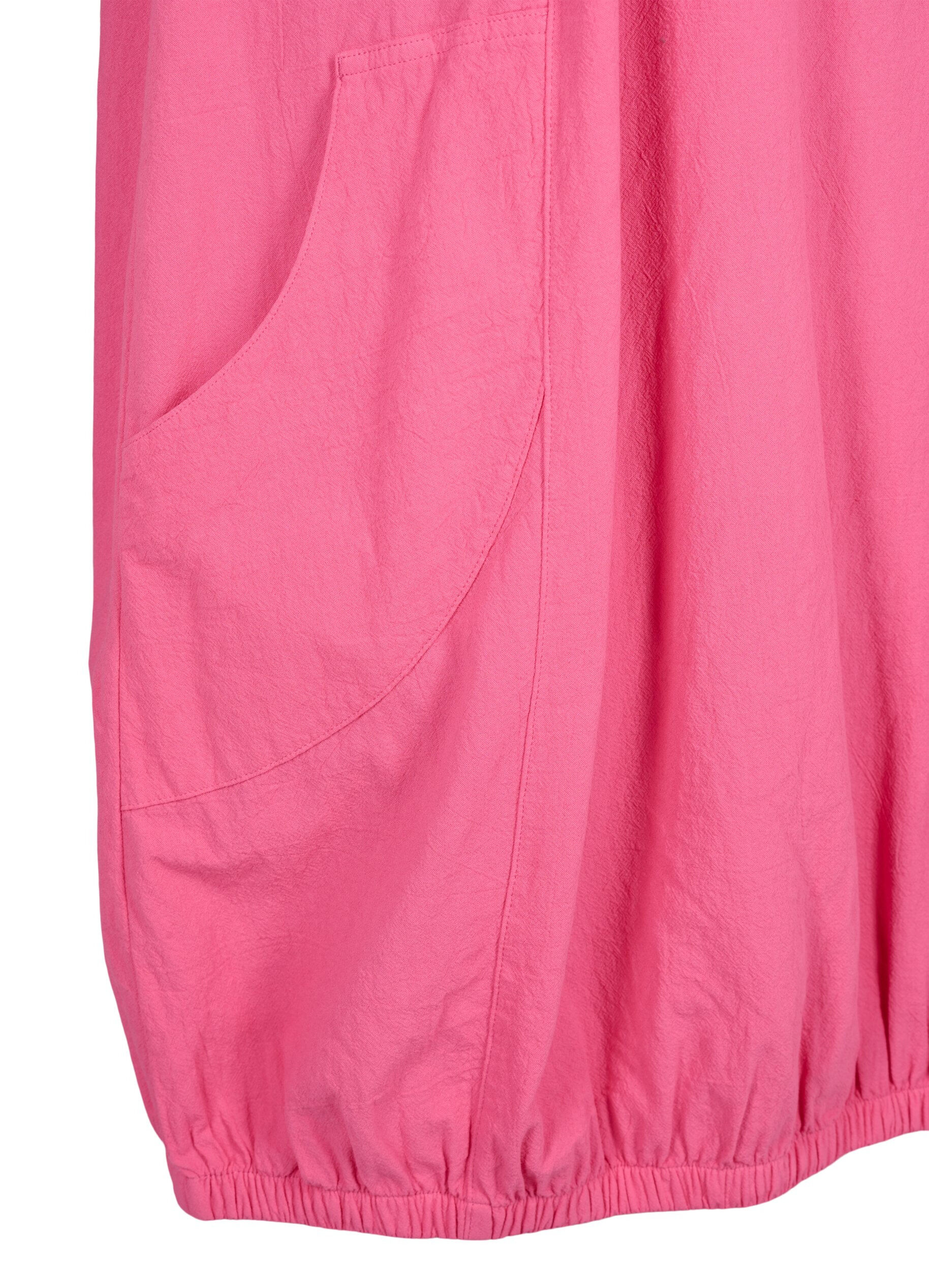 ZizziBaumwollkleid mit kurzen &Auml;rmeln, Pink, Packshot image number 3