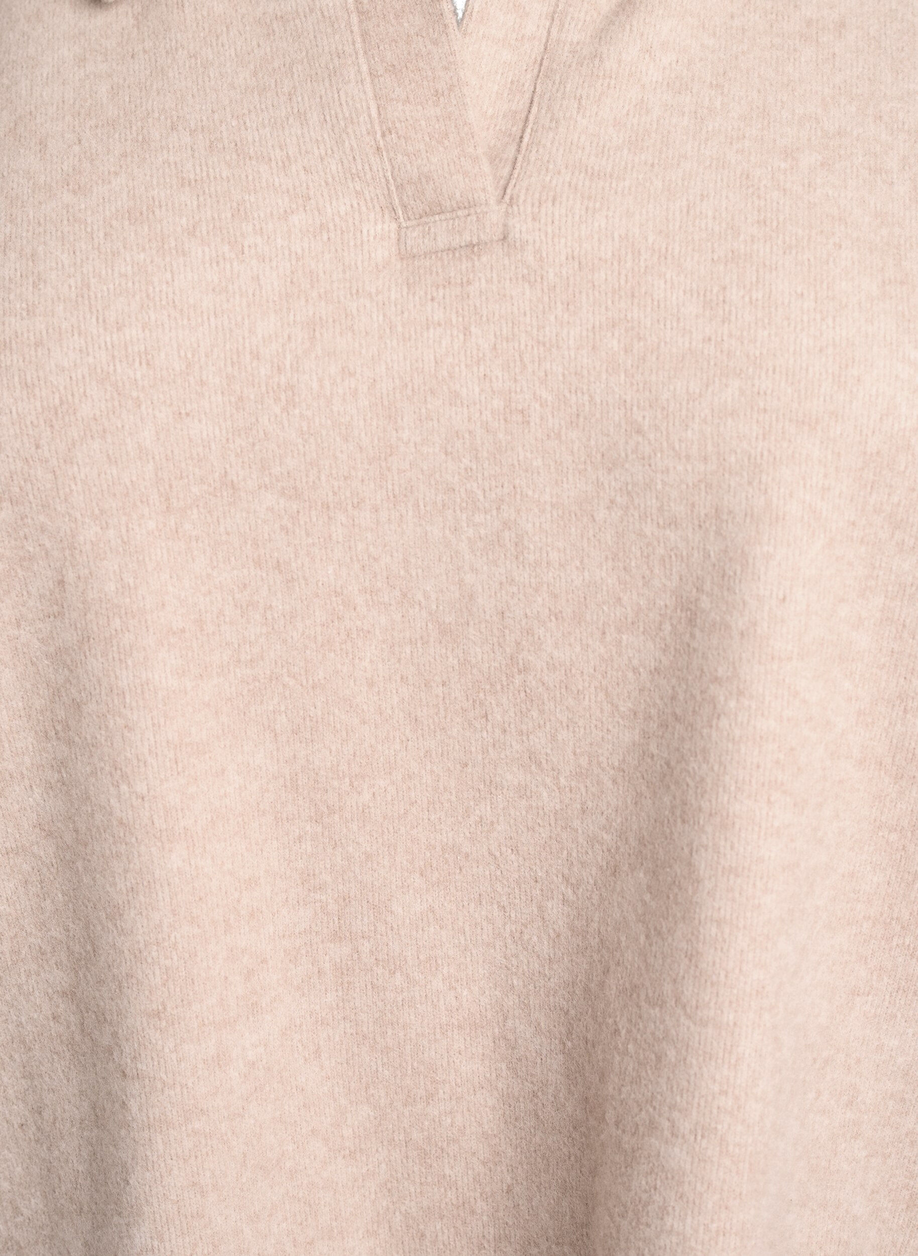 ZizziJersey-Bluse mit Kragen und V-Ausschnitt, Beige, Packshot image number 2