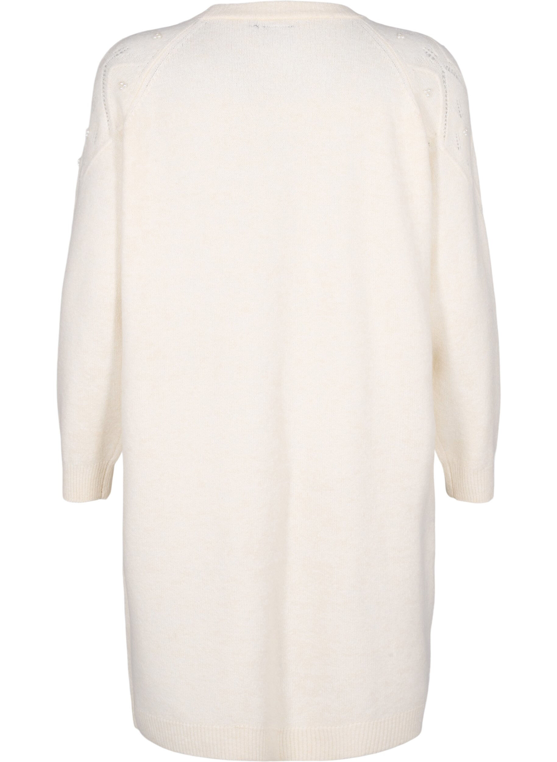 ZizziStrickkleid mit Muster und Perlen, Birch Mel., Packshot image number 1