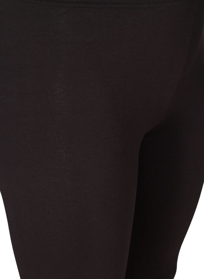 Basic 3/4-Leggings mit Rüschendetail, Schwarz, Packshot image number 2
