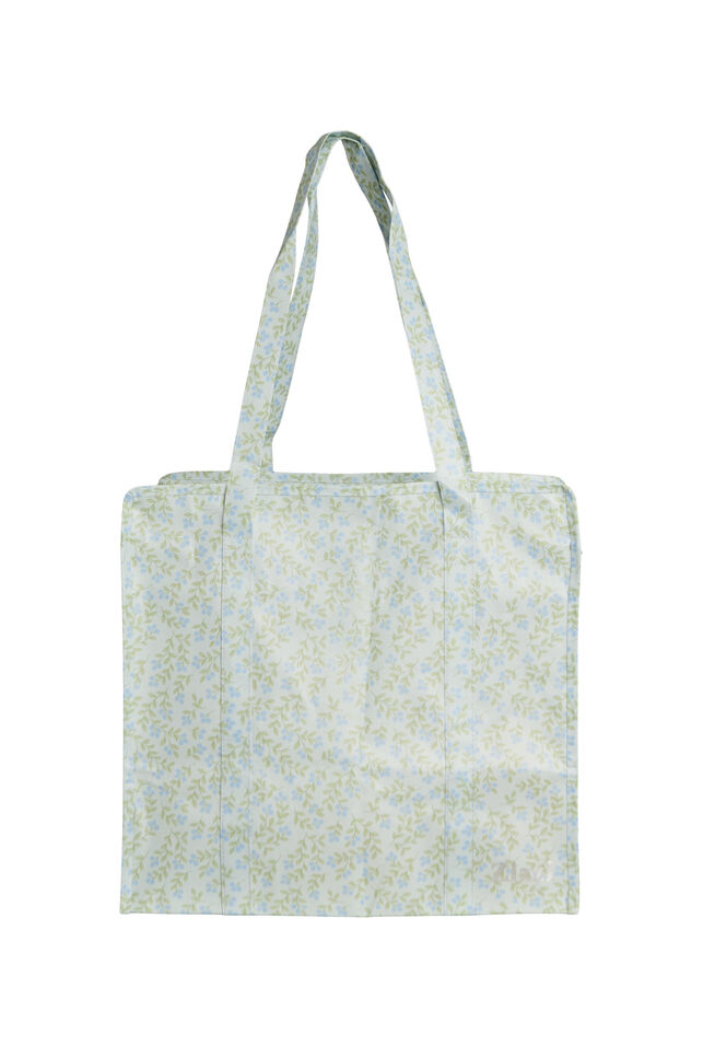 Einkaufstasche mit Rei&szlig;verschluss, Blau, Packshot image number 1