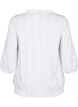 Viskose Bluse mit 3/4 Ärmeln und Smock, Bright White, Packshot image number 1