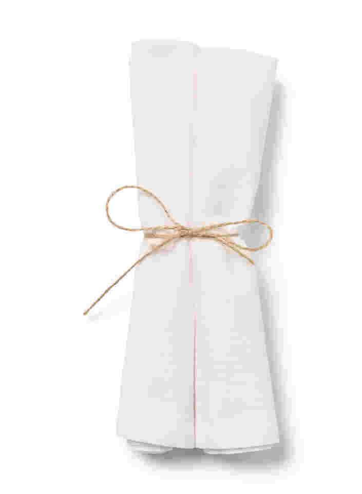 2er-Pack Servietten aus Baumwolle, White Alyssum, Packshot image number 0