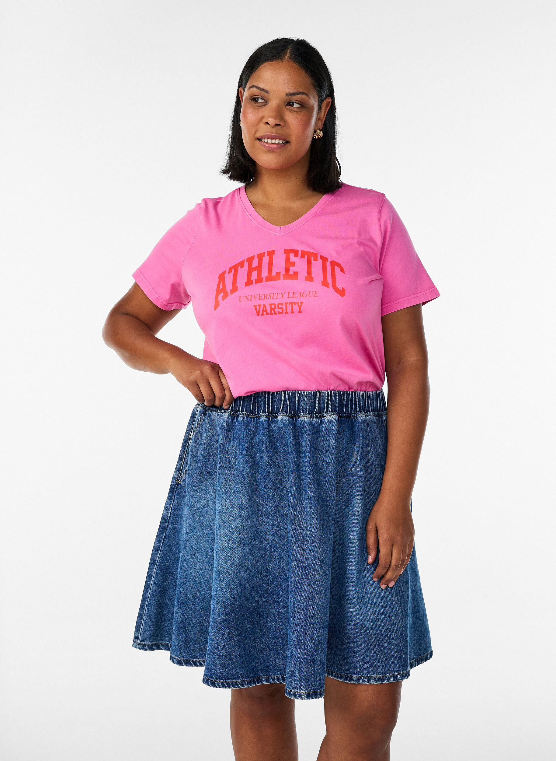 ZizziKurzer Jeans-Skaterrock, Blau, Model image number 0