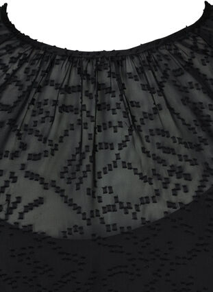Bluse mit 3/4-Ärmeln und Struktur, Black, Packshot image number 2
