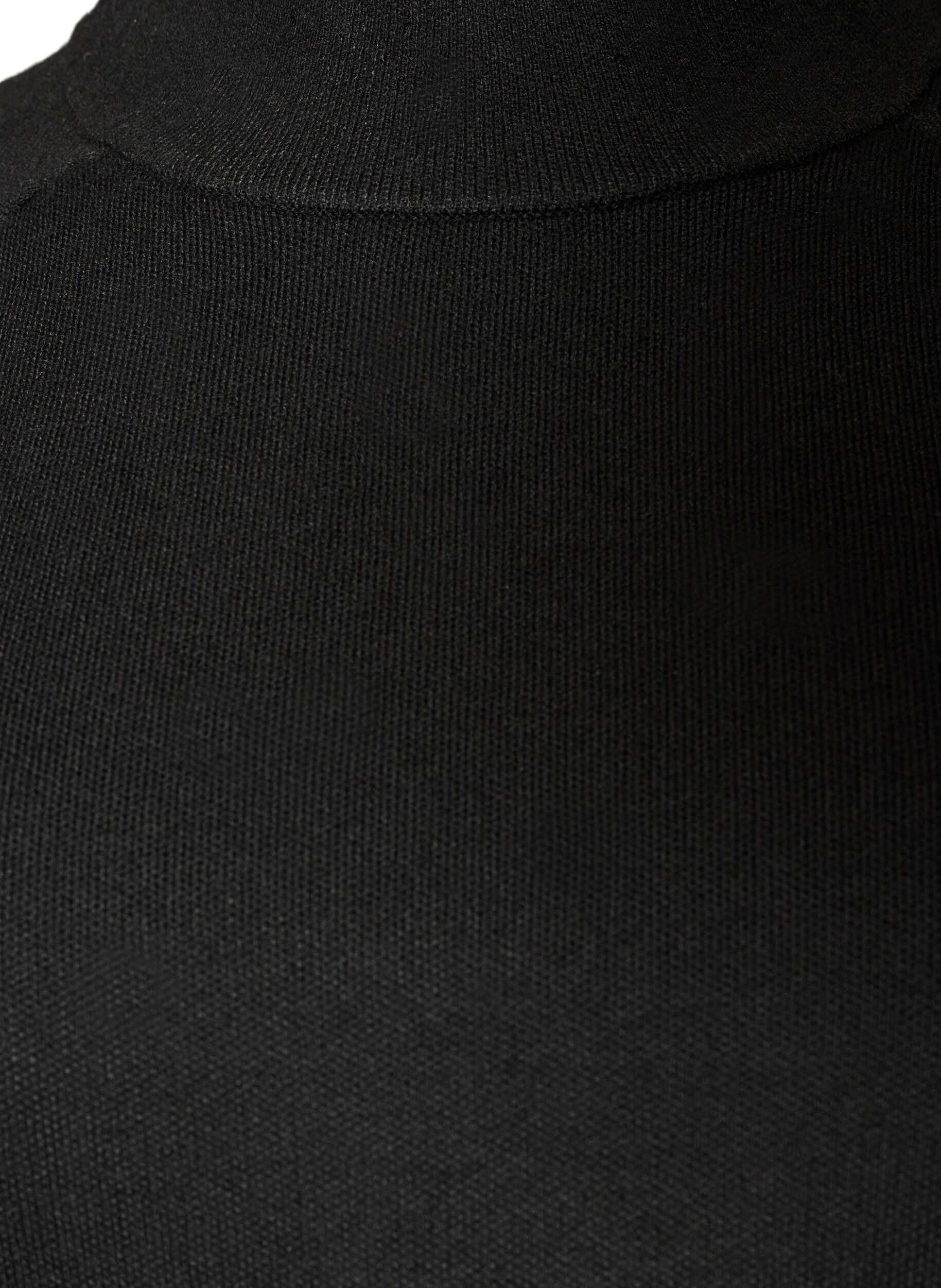 ZizziStrickbluse aus einer Viskosemischung mit Rollkragen, Schwarz, Packshot image number 2