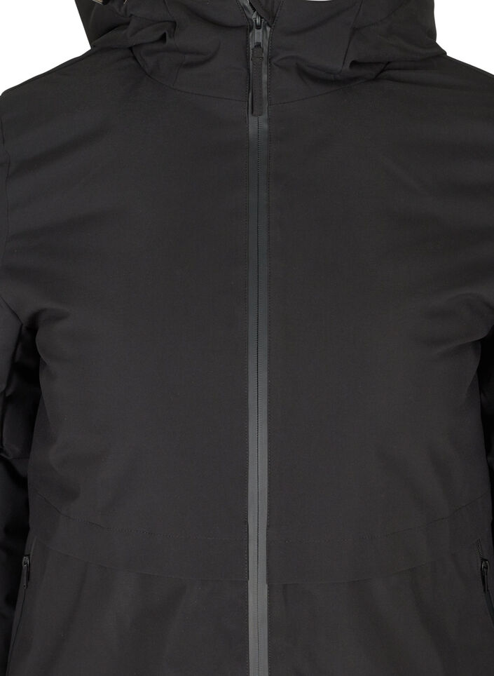Winterjacke mit verstellbarer Taille, Schwarz, Packshot image number 3