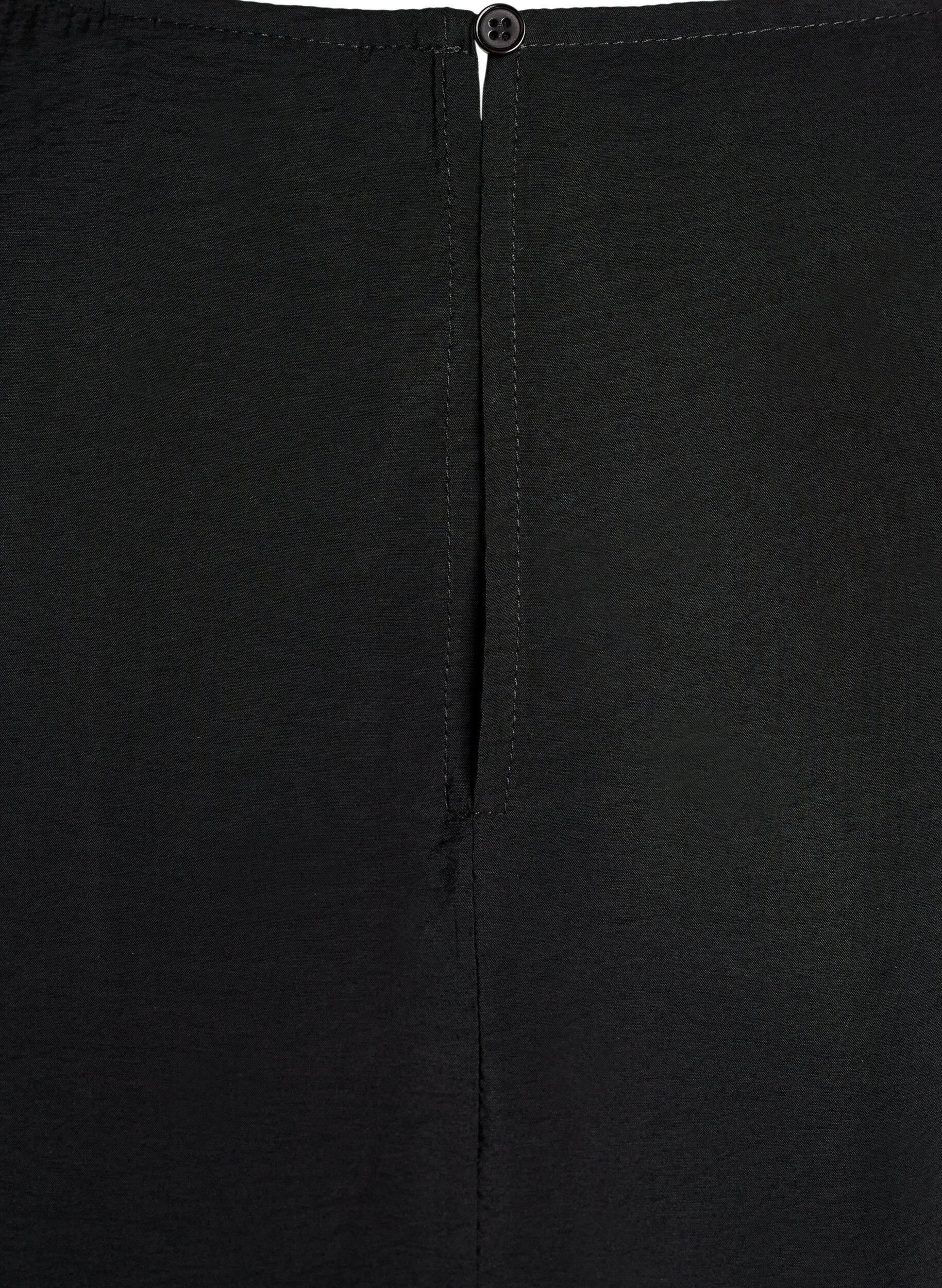 ZizziTunika aus Viskose mit Spitzendetails, Schwarz, Packshot image number 3