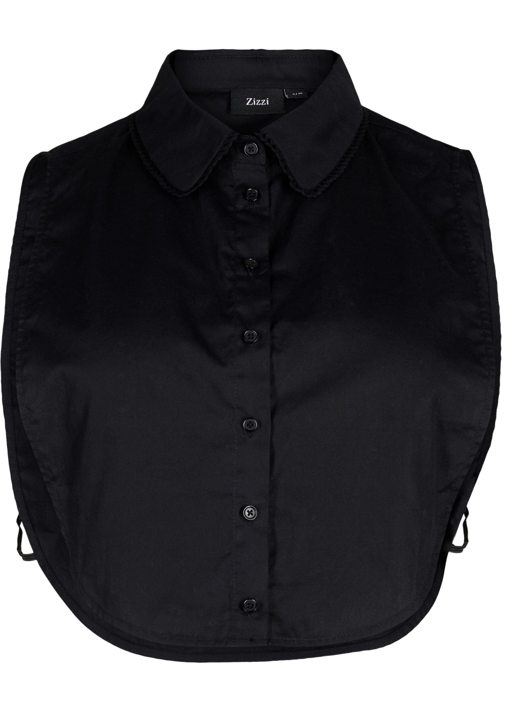 ZizziKragen mit Spitzenband, Black, Packshot image number 0