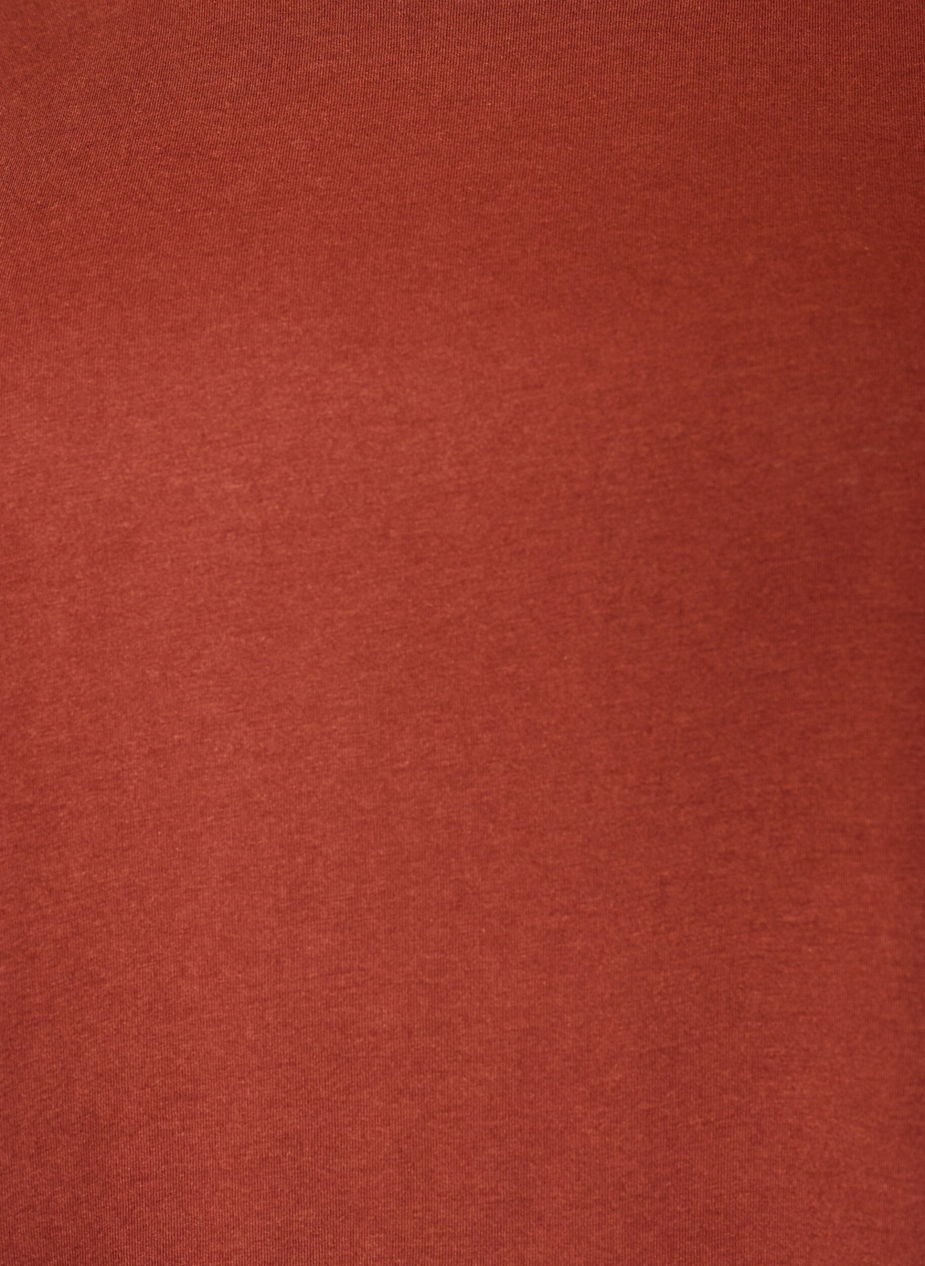 ZizziKurz&auml;rmeliges T-Shirt aus einer Baumwollmischung, Rot, Packshot image number 2