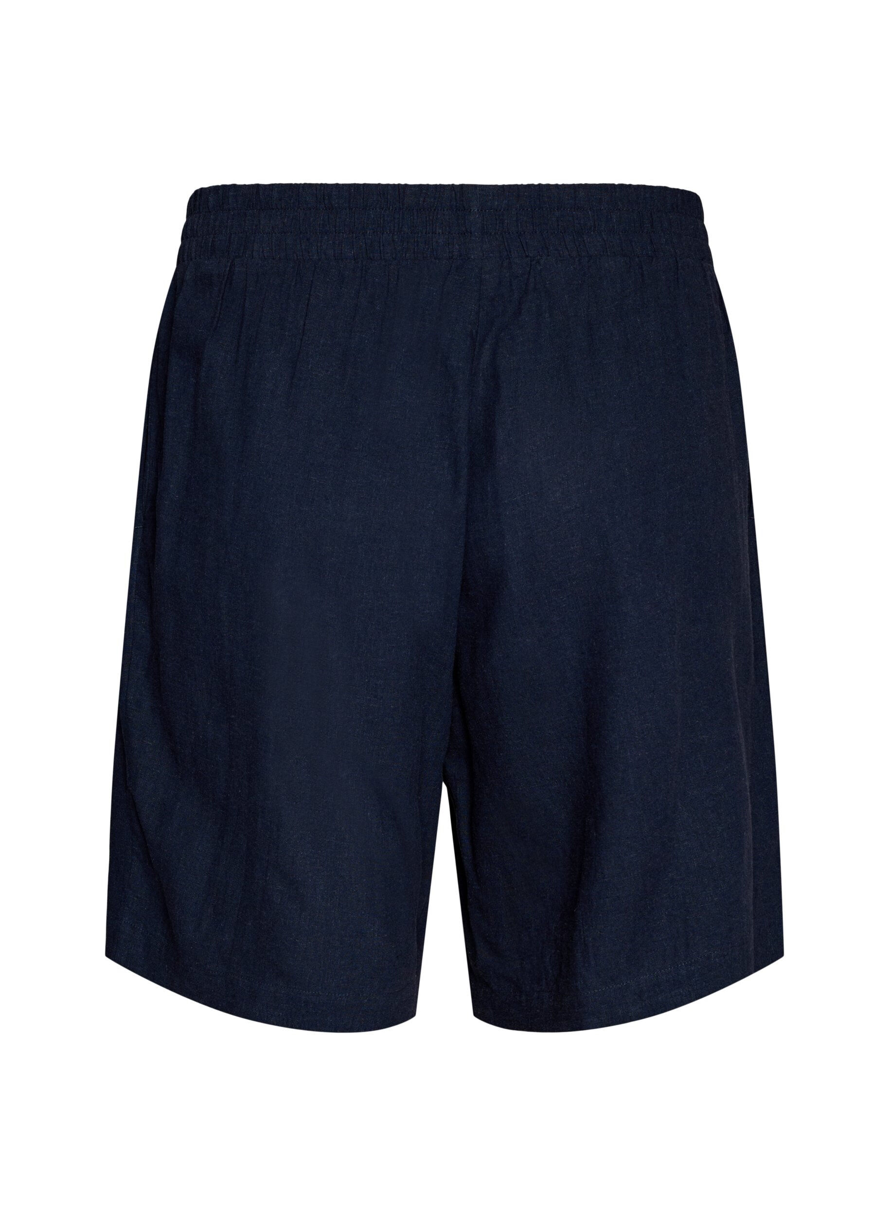 ZizziHoch taillierte Shorts aus Leinen und Viskose, Blau, Packshot image number 1