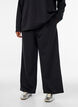 Hoch taillierte Sweatpants mit weitem Bein, Schwarz, Model image number 2