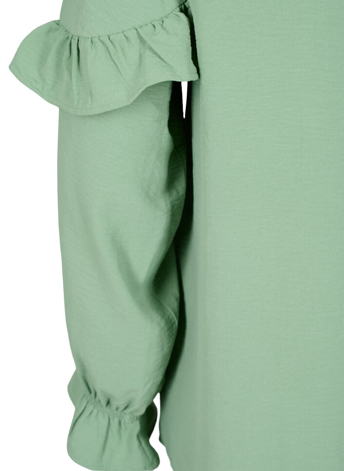 Bluse mit R&uuml;schen und Kn&ouml;pfen, Green Bay, Packshot image number 3
