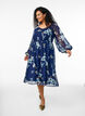 Partykleid aus Chiffon mit langen &Auml;rmeln, Blau, Model image number 1