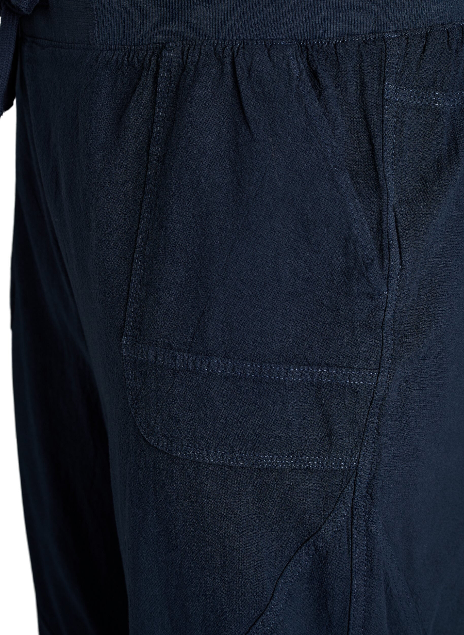 ZizziCapri-Hose aus Baumwolle, Blau, Packshot image number 2