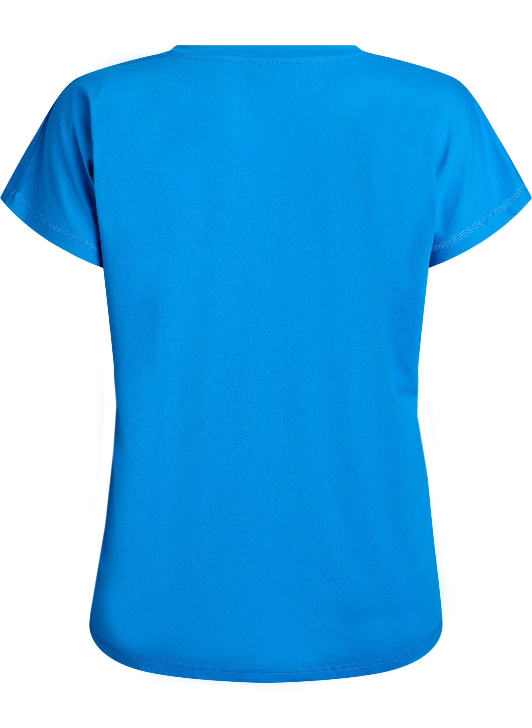ZizziLockeres Trainings-T-Shirt mit V-Ausschnitt, Blau, Packshot image number 1