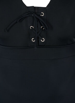 Badeanzug mit Kordelzugdetail, Black, Packshot image number 2