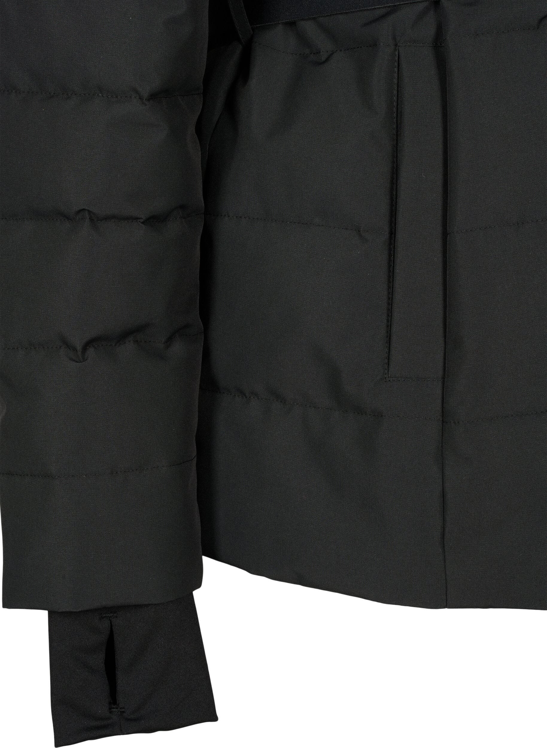 ZizziSki-Jacke mit Kapuze und G&uuml;rtel, Black, Packshot image number 5