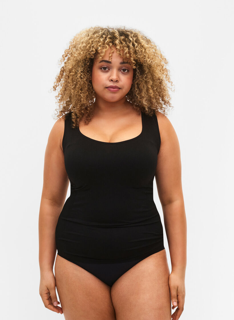 Seamless Basics Tanktop, Schwarz, Model image number 0