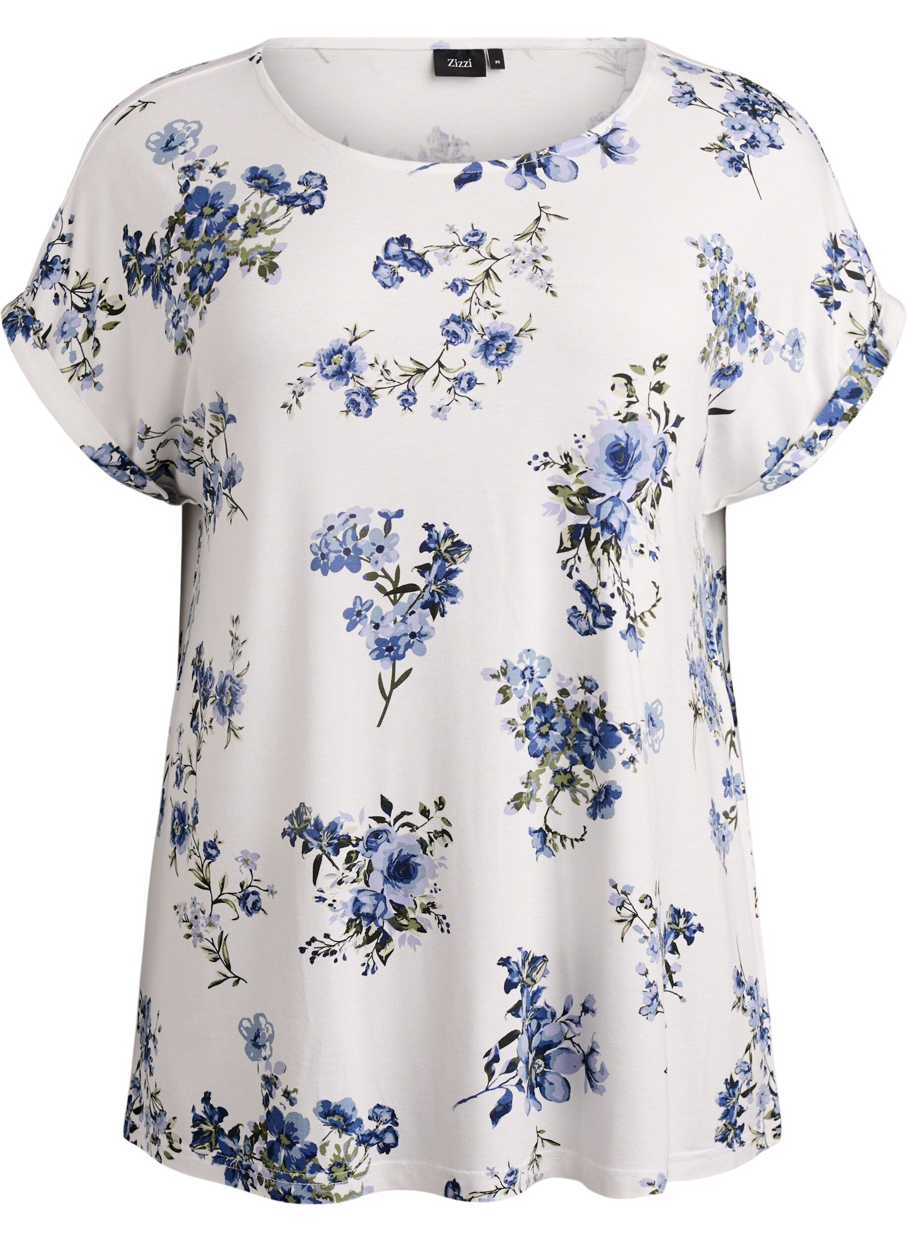 ZizziT-Shirt mit Blumenprint, Vanille, Packshot image number 0